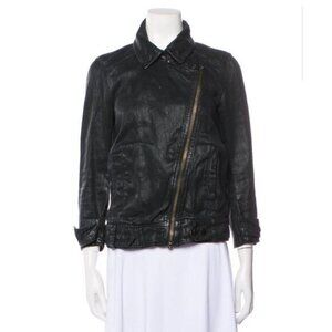 AllSaints Biker Jacket  Smoke Black - size small -